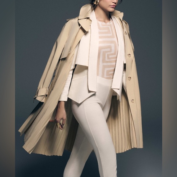 Jhoan Sebastian Grey Jackets & Blazers - $200 Jhoan Sebastian Pleated Grey Trench Coat NEW Jacket Small